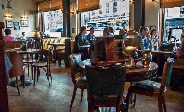 cafe booths and tables