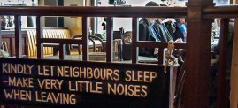 Let neighbours sleep sign.