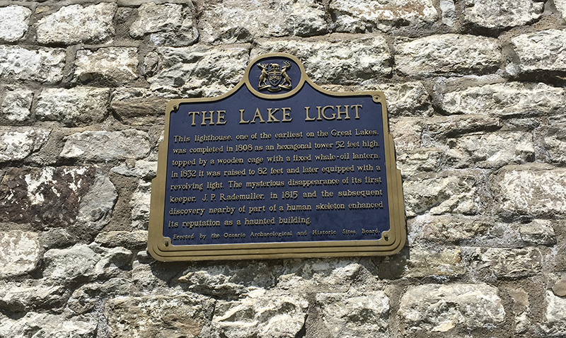 Gibraltar Point lighthouse plaque.