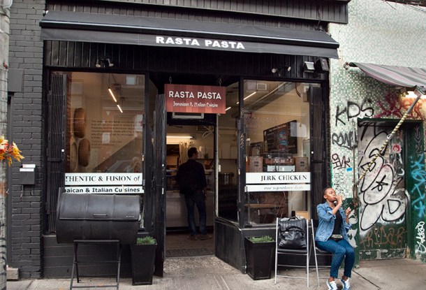 Rasta Pasta restaurant, Kensington Market, Toronto.