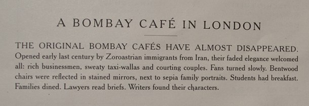 The original Bombay cafes sign.