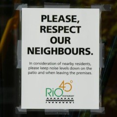Rio 40 Patio season sign