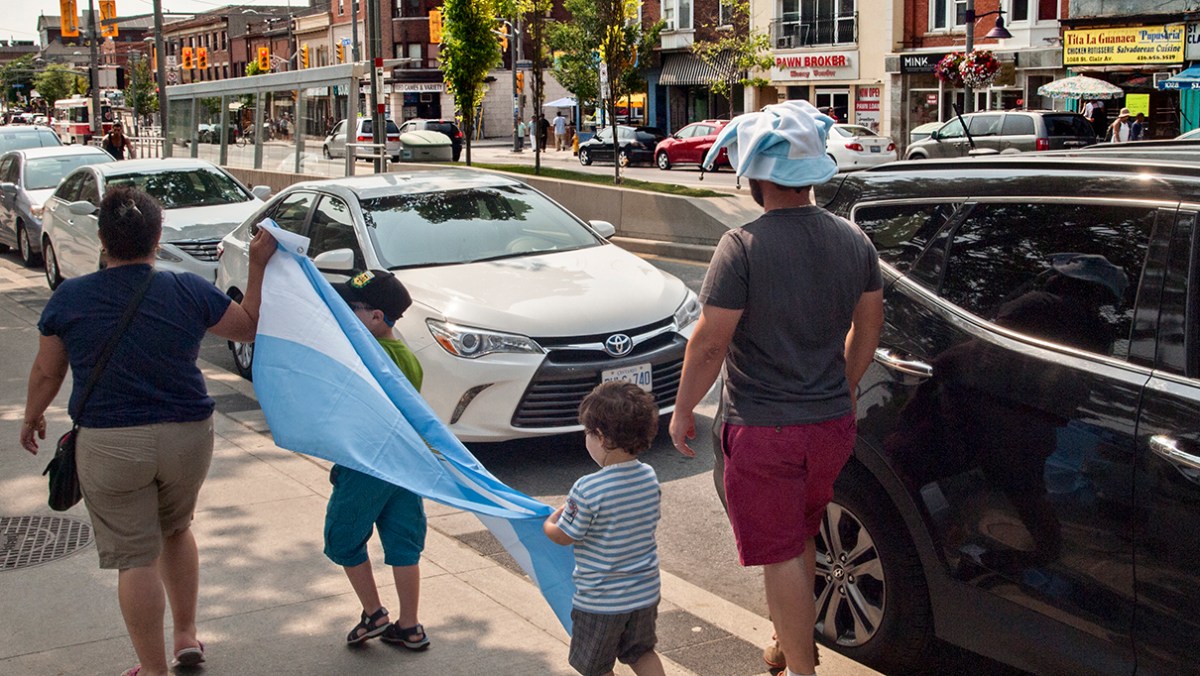 Argentina fans on St. Clair W.