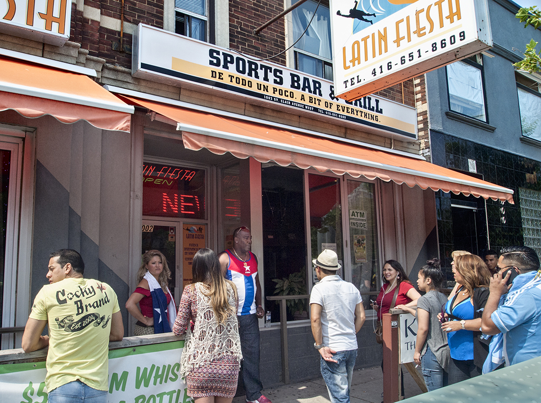 Latin Fiesta sports bar and grill on St. Clair W.