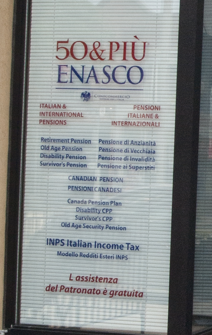 Pensions sign, St. Clair W.