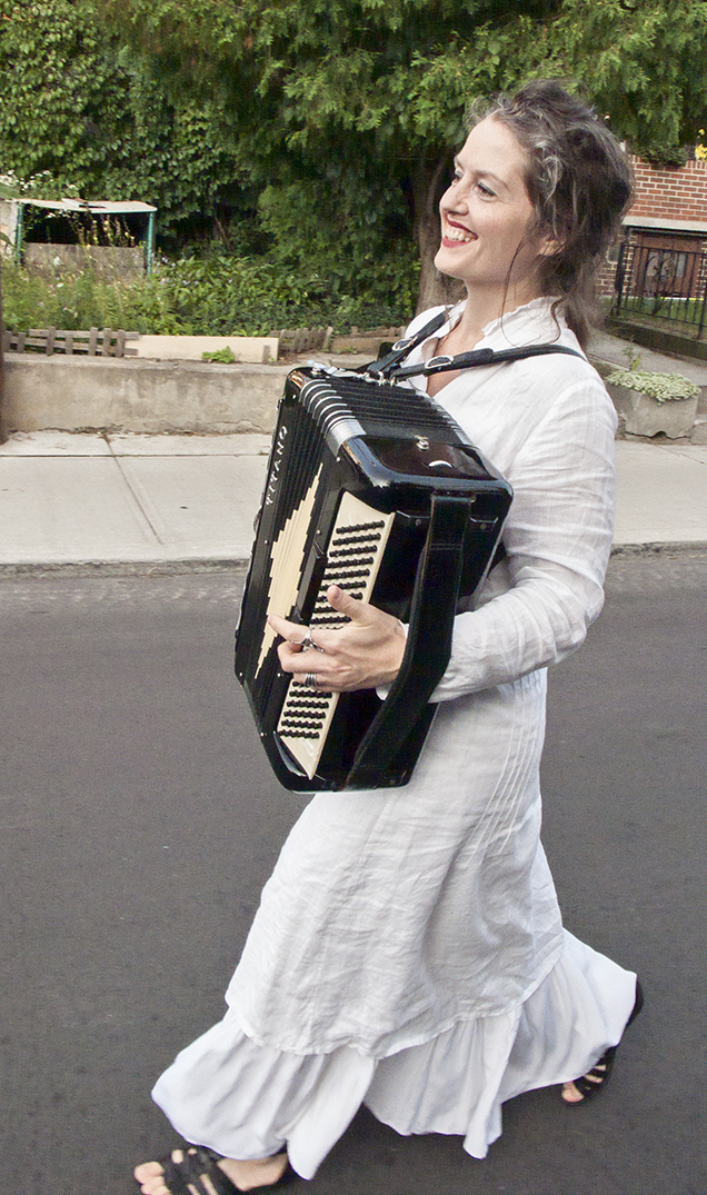 Accordian bride.