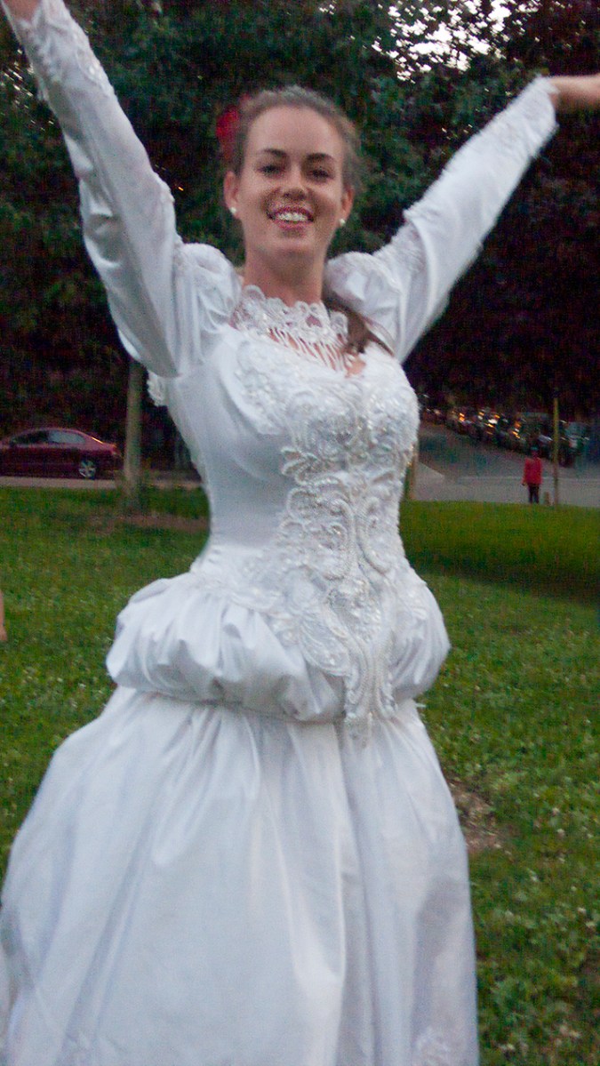 A dancing bride from the Bride Brigade.
