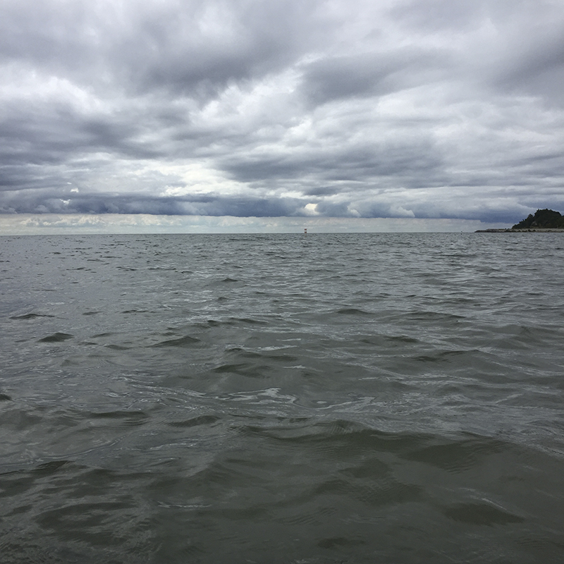 Inauspicious skies over Lake Ontario.