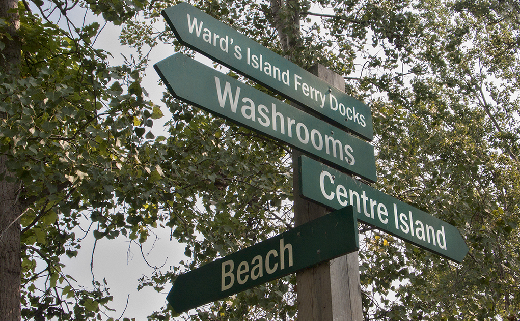 Island signpost.