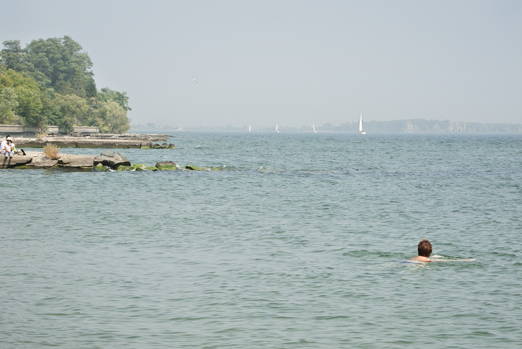 Centre island beach view to east.