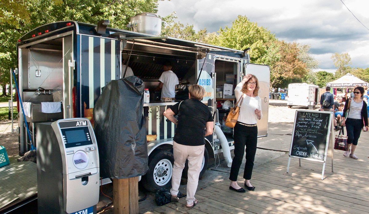 Food truck with ATM.