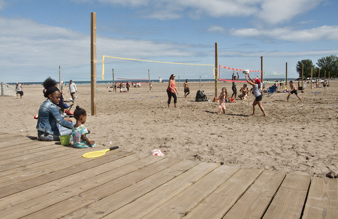 Volleyball at Woodbine beach.
