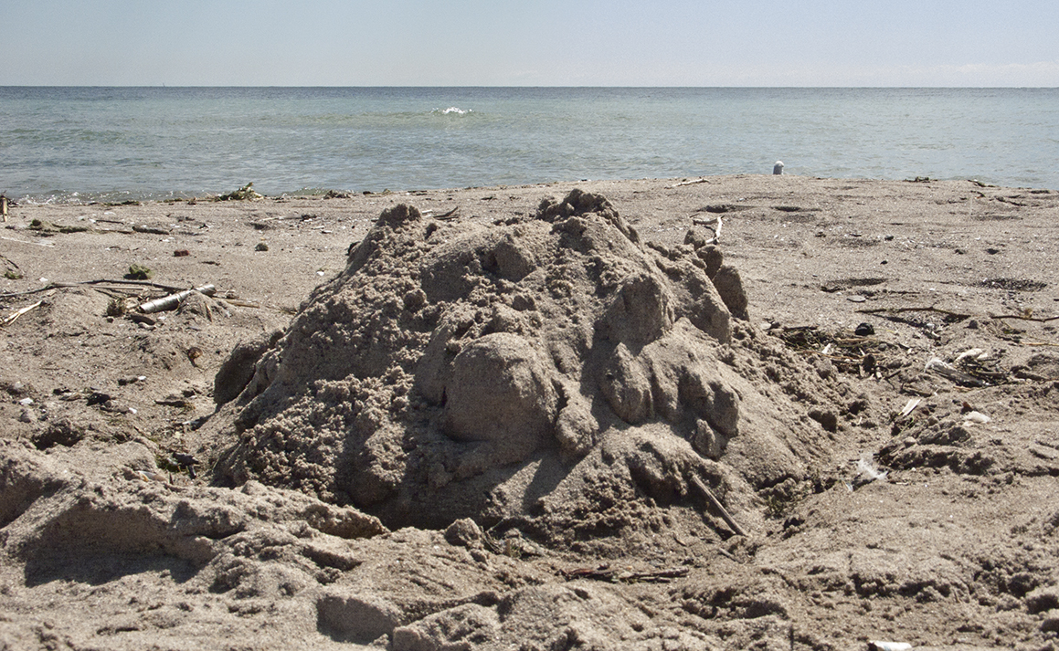 Yesterday's sand castle.