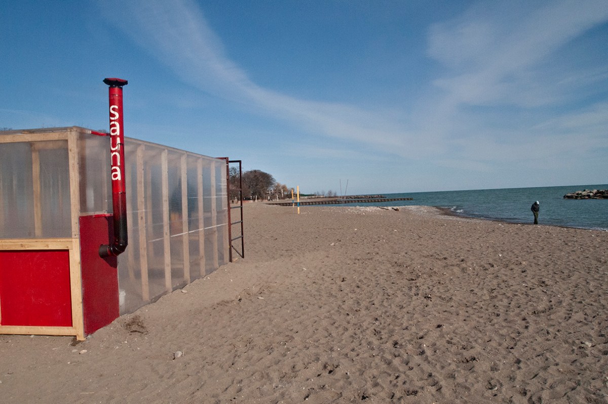 Sauna on Toronto beach.