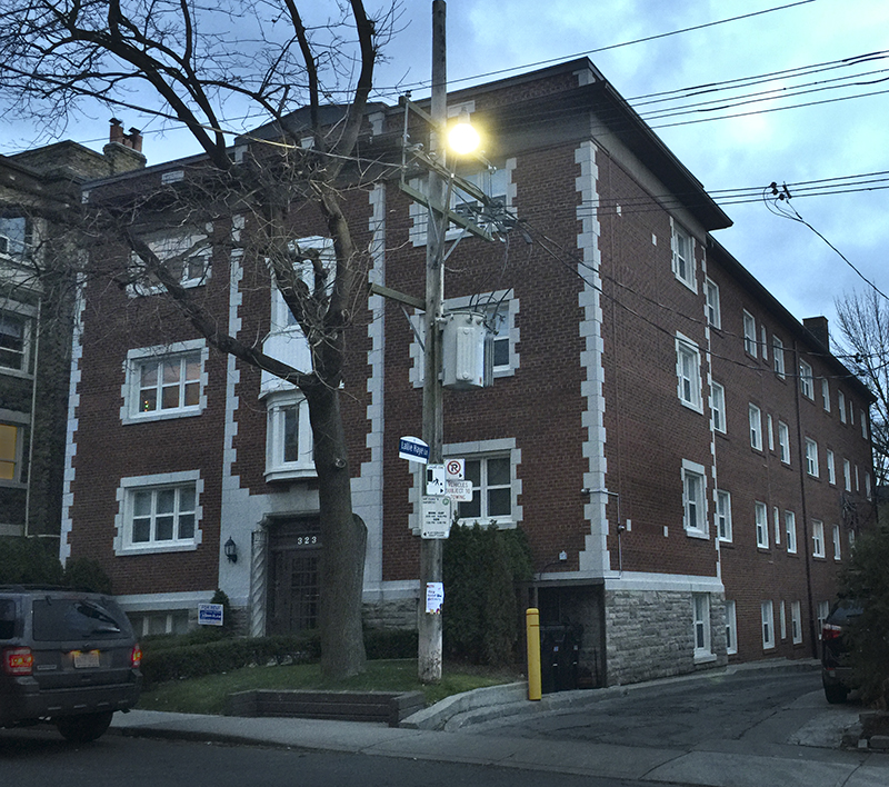 Low rise apartment building, Toronto.