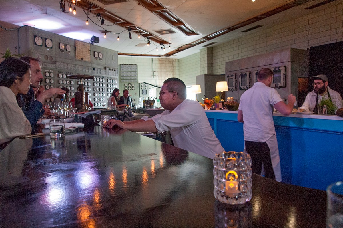 Ordering at le Pavillon.