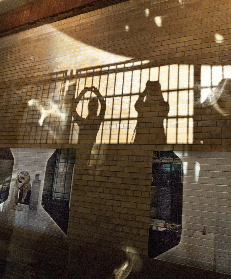 Wall shadows and art.