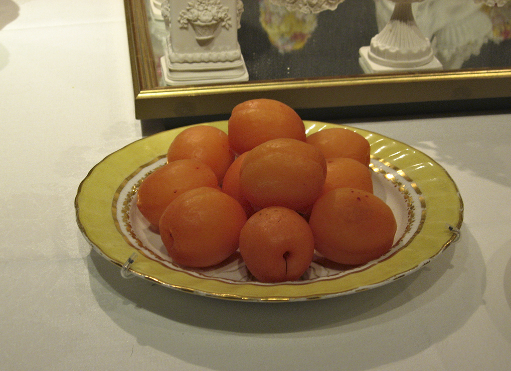 Marzipan apricots.