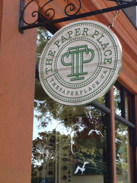 The Paper Place sign.