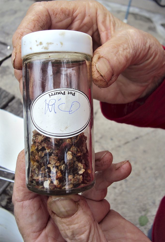 Jar of Rico's tomato seeds.