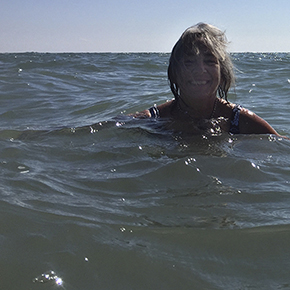 Swimming in Lake Ontario.