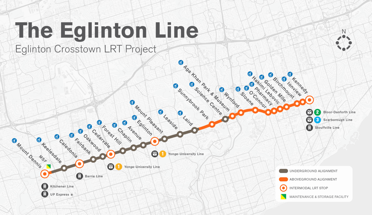 Elginton Crosstown map
