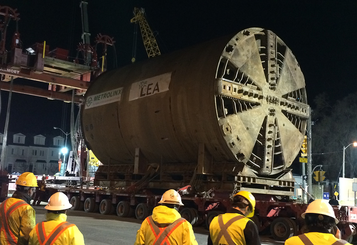 Lea the tunnel-boring machine.