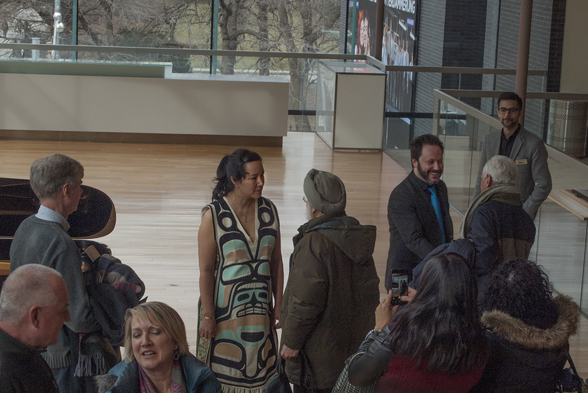 Newman and Sherkin meet audience after the concert.