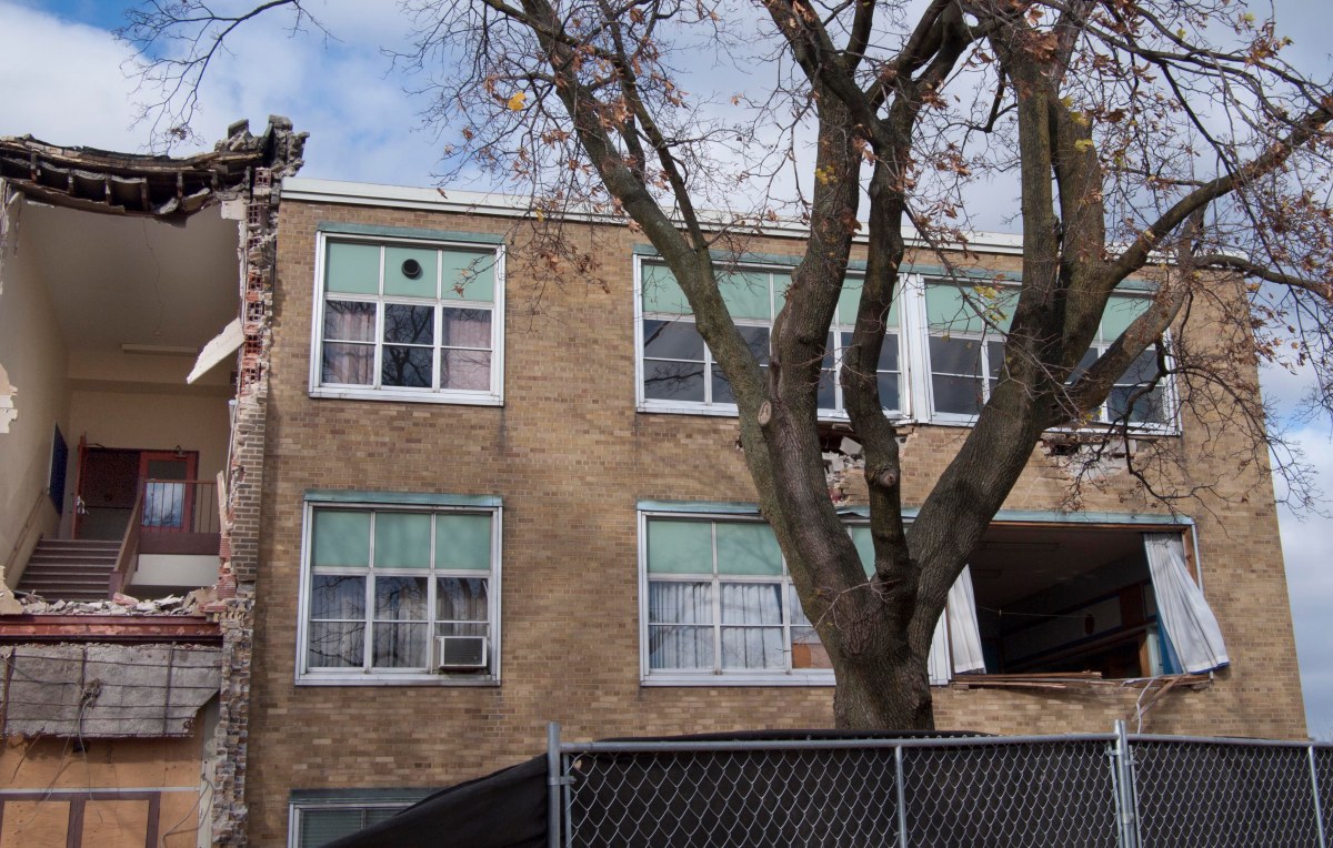 Briar Hill facade partly demolished.