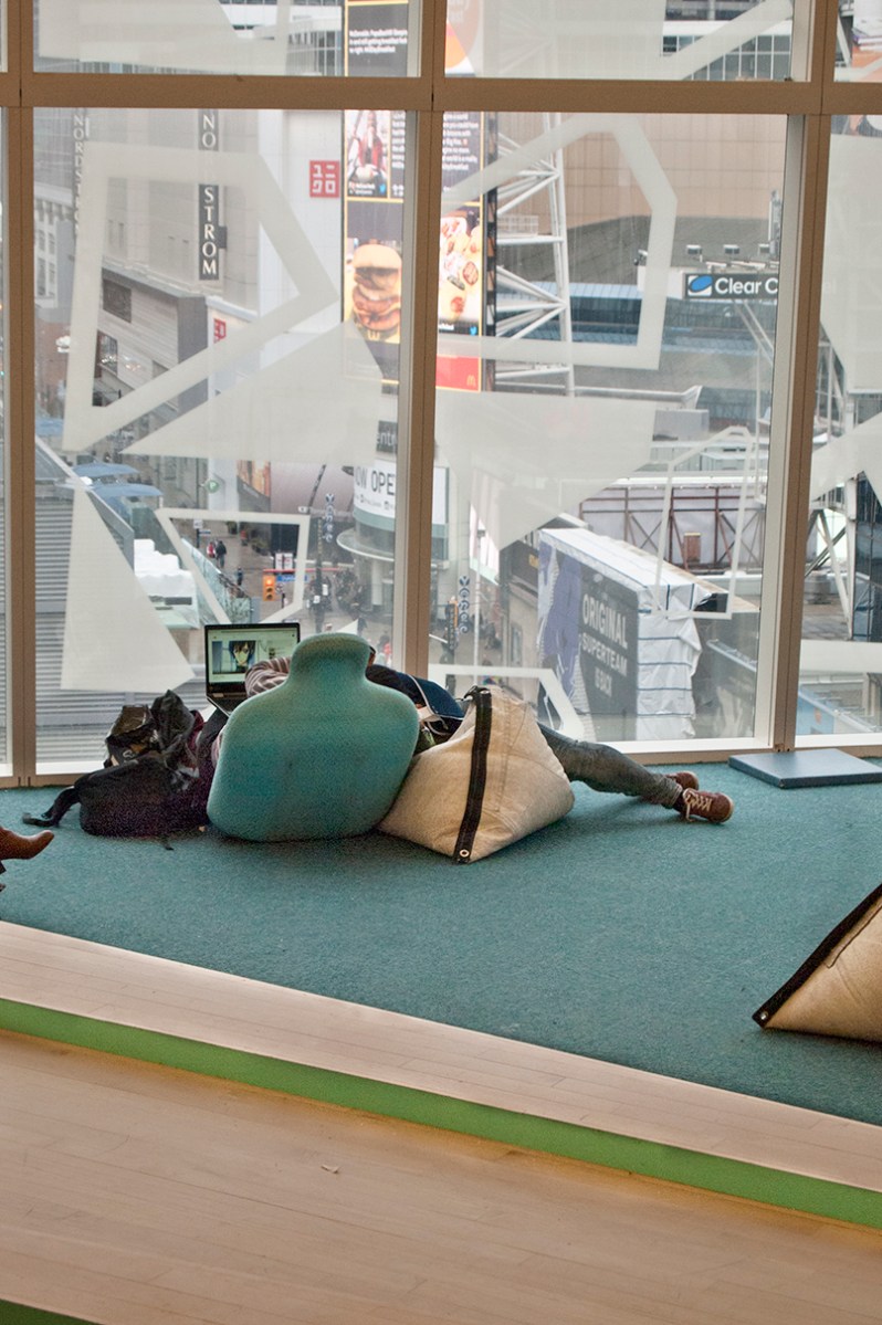 In the water at the beach.