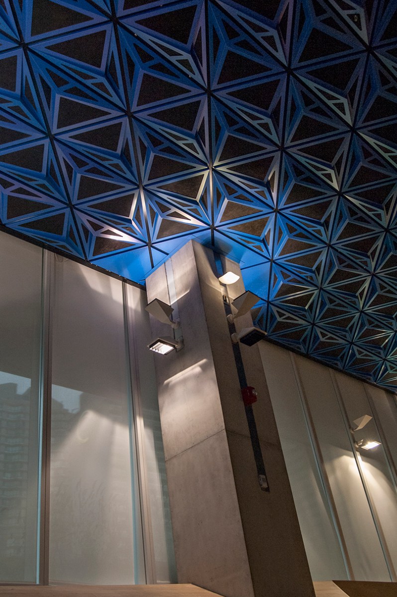 Ceiling and pillar at Ryerson.
