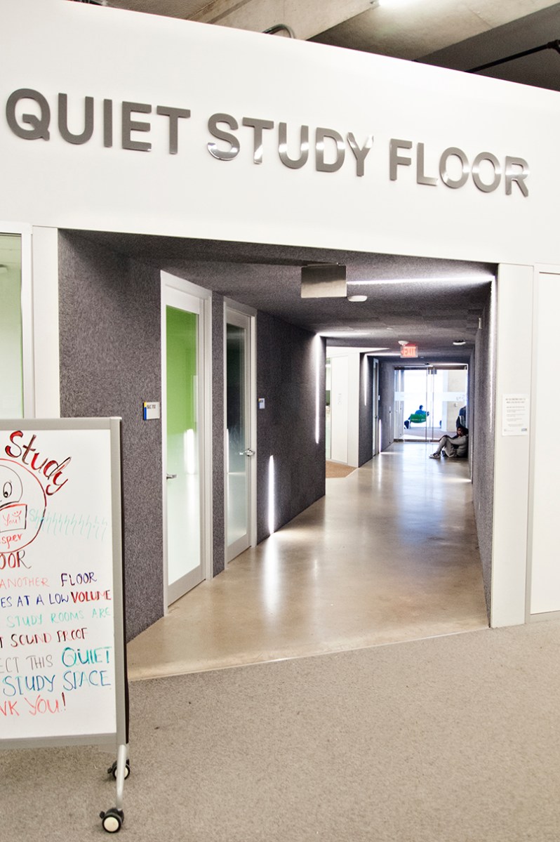 Quiet study floor at Ryerson.