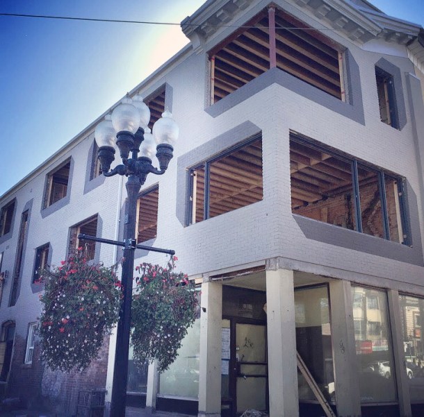 Doubled building new exterior.