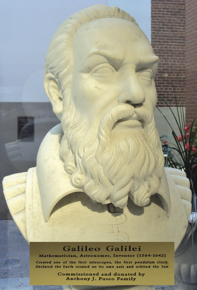 Galileo bust.