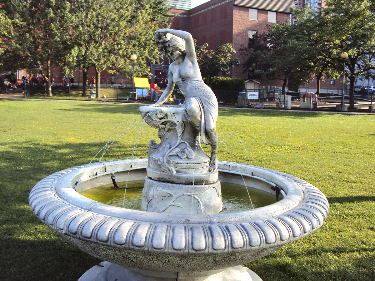 Small fountain near daycare.