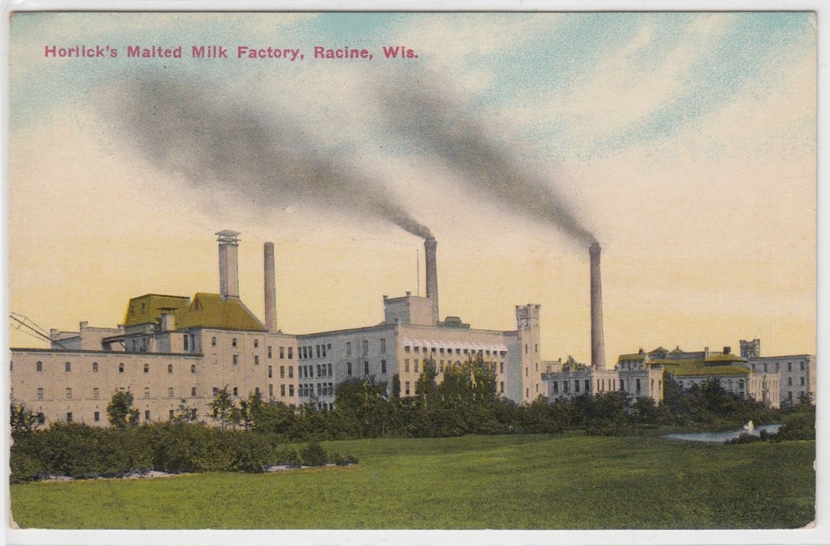 Postcard of Horlick's factory in Racine.