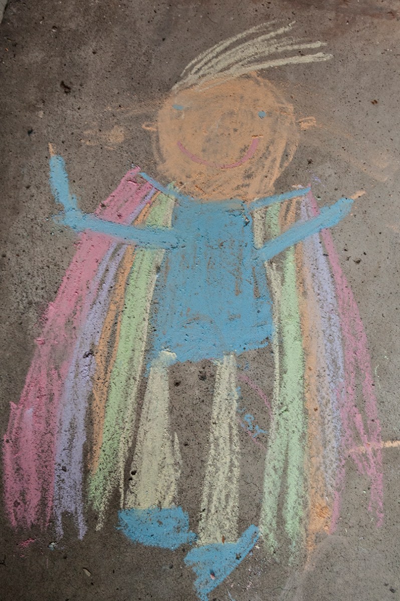 chalk drawing of Stuart