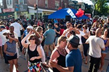 Crowd dancing on St. Clair W